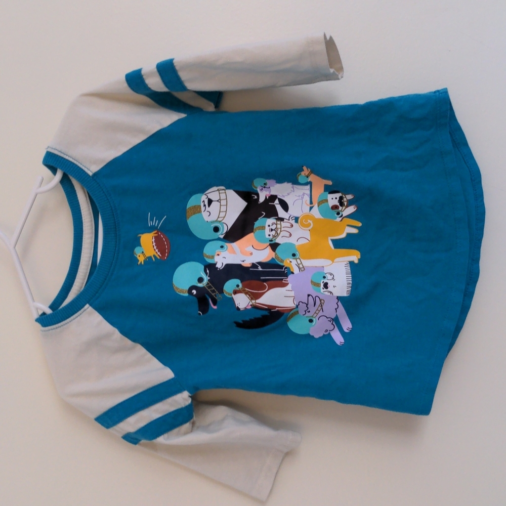 Cat & Jack Football Dogs Tee